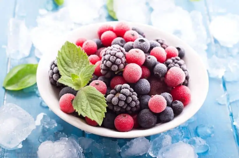 frozen berries in a bowl